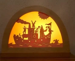 Atelier De Noest - Silhouet Voor In Lamp, Stoomboot Van Sint