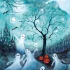 BijdeHansje Ansichtkaart Spooky Halloween