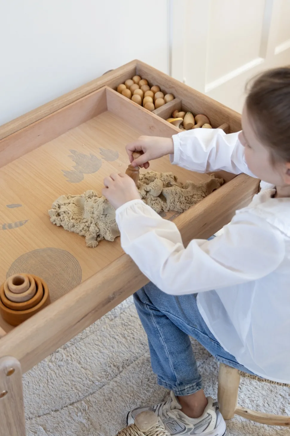 Furnitique - Handgemaakte Eikenhouten Speeltafel