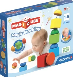 Geomag Magnetische Halve Stapelbollen & Kubussen, 8 Stuks
