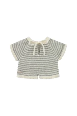 Gommu Onepiece Kort, Lichtgrijs Met Creme