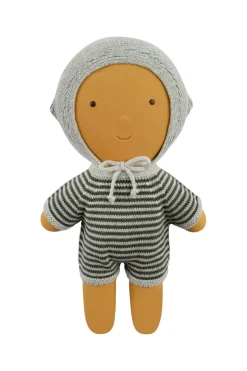 Gommu Onepiece Kort, Lichtgrijs Met Donkergroen