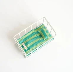 Gommu Pocket Furniture, Ledikant Groen Gestreept