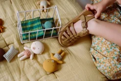 Gommu Pocket Furniture, Ledikant Groen Gestreept