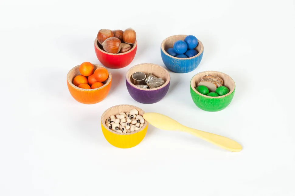 Grapat Bakjes (gekleurd), 6 Stuks