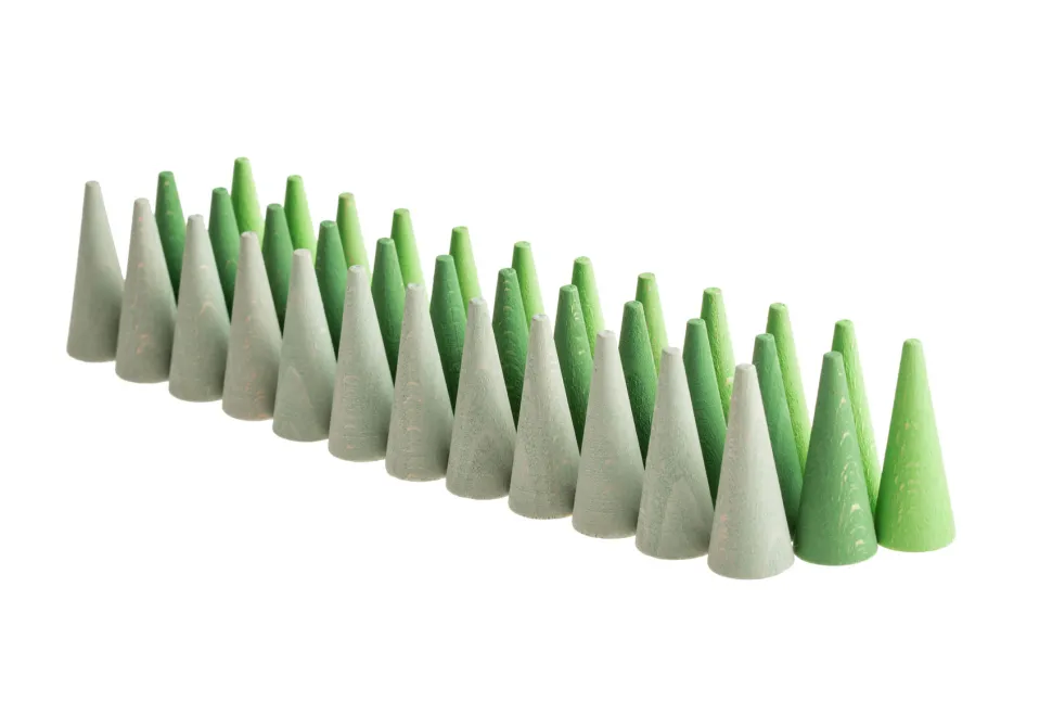 Grapat Mandala Kegeltjes (groentinten), 36 Stuks