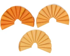 Grapat Mandala Kegeltjes (oranjetinten), 36 Stuks