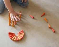 Grapat Mandala Kegeltjes (oranjetinten), 36 Stuks