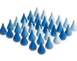 Grapat Mandala Regendruppels (blauwtinten), 36 Stuks