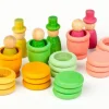 Grapat Seizoenstafel Lenteset, Houten Nins Poppetjes, Schijfjes, Ringen En Bakjes