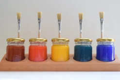 Grennn Verfpothouder Incl 5 Potjes En Kwastjes
