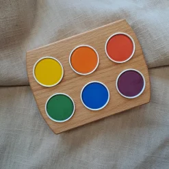 Grennn Waterverfhouder Met Verf, 6 Kleuren