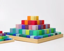 Grimm's Blokken Piramide, 100 Stuks Groot