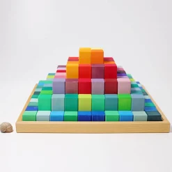 Grimm's Blokken Piramide, 100 Stuks Groot