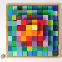 Grimm's Blokken Piramide, 100 Stuks Groot