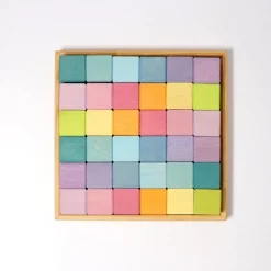 Grimm's Blokkenset Pastel, 36 Stuks
