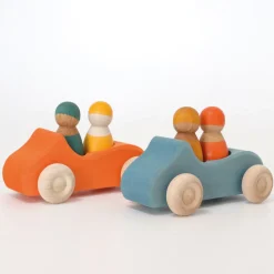 Grimm's Cabrio Blauw Met Twee Poppetjes