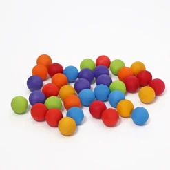 Grimm's Houten Knikkers, Regenboogkleur 35 Stuks