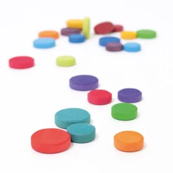 Grimm's Regenboog Munten Twee Formaten, 24 Stuks