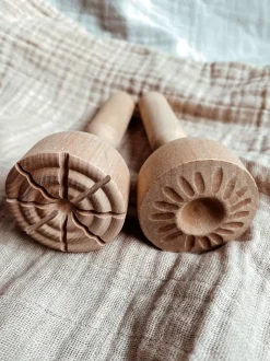 Houten Stempels Verschillende Structuren, 4 Stuks