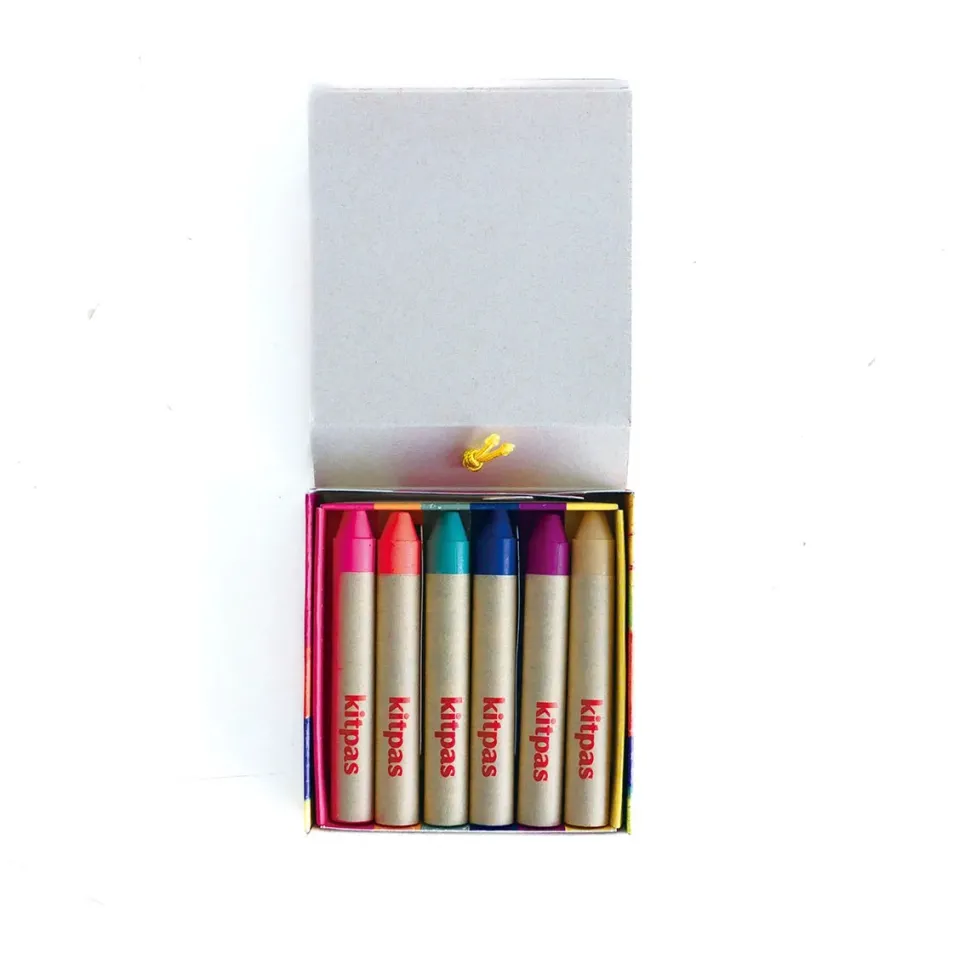 Kitpas (raam)krijt - Nature Kleuren, 6 Stuks