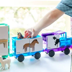 Learn & Grow Magnetische Tegel Toppers, Dieren Duo Puzzelset 40 Stuks