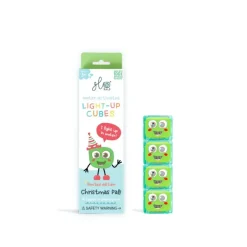 LIMITED EDITION Glo Pals Light Up Cubes Christmas, 4 Stuks