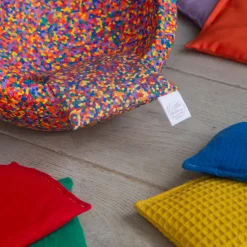 Little Botanic Label - Sensorische Pittenzakjes Regenboog + Confetti, 7 Stuks