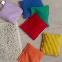 Little Botanic Label - Sensorische Pittenzakjes Regenboog, 6 Stuks
