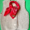 Luka Luna Boeren Bandana Donkerroze/rood + Beertjes Embleem