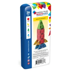 MAGNA TILES MicroMAGS Travelset In Blikje, 26 Stuks