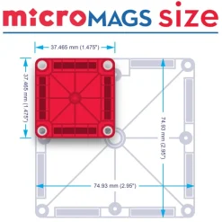 MAGNA TILES MicroMAGS Travelset In Blikje, 26 Stuks
