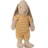 Maileg - Bunny (size Micro), Geel Gestreept Pakje