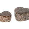Maileg 2 Metalen (tanden)doosjes In Hartvorm, Blauw En Oker