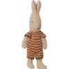 Maileg - Rabbit (size Micro), Roze Gestreept Pakje