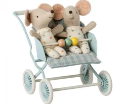 Maileg Kinderwagen, Mint (size Muis)