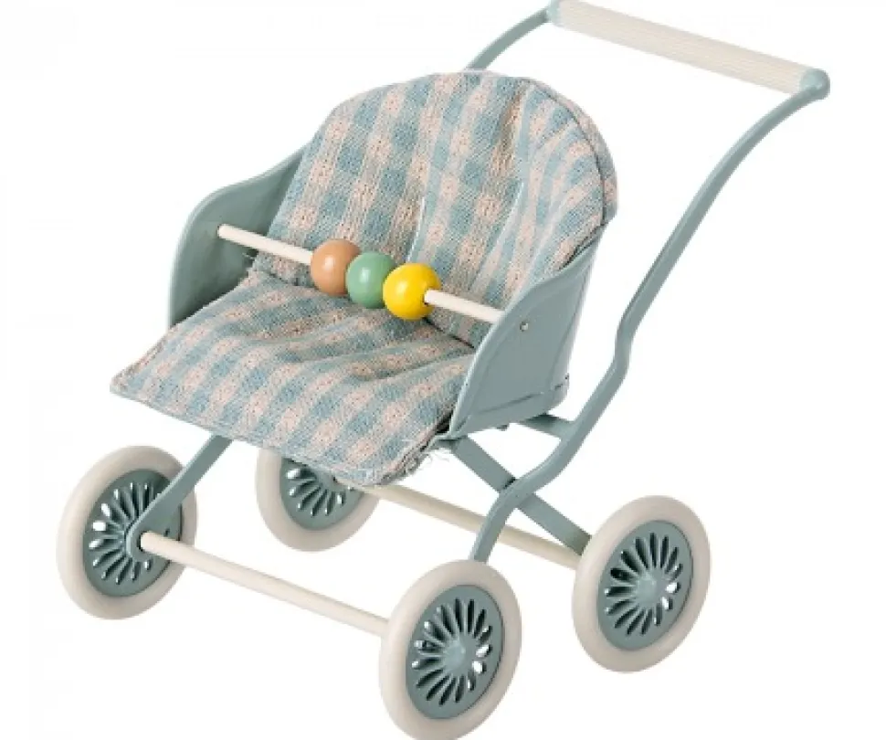 Maileg Kinderwagen, Mint (size Muis)
