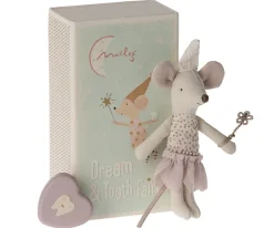 Maileg Tooth Fairy Meisjes Muis Met Tandenblikje (stippeltjes Op Lijfje)