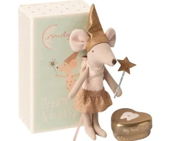 Maileg Tooth Fairy Meisjes Muis Met Tandenblikje (sterretjes Op Lijfje)