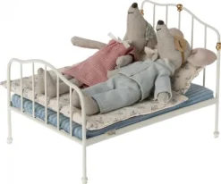 Maileg Tweepersoonsbed, Off White (size Muis En Micro)