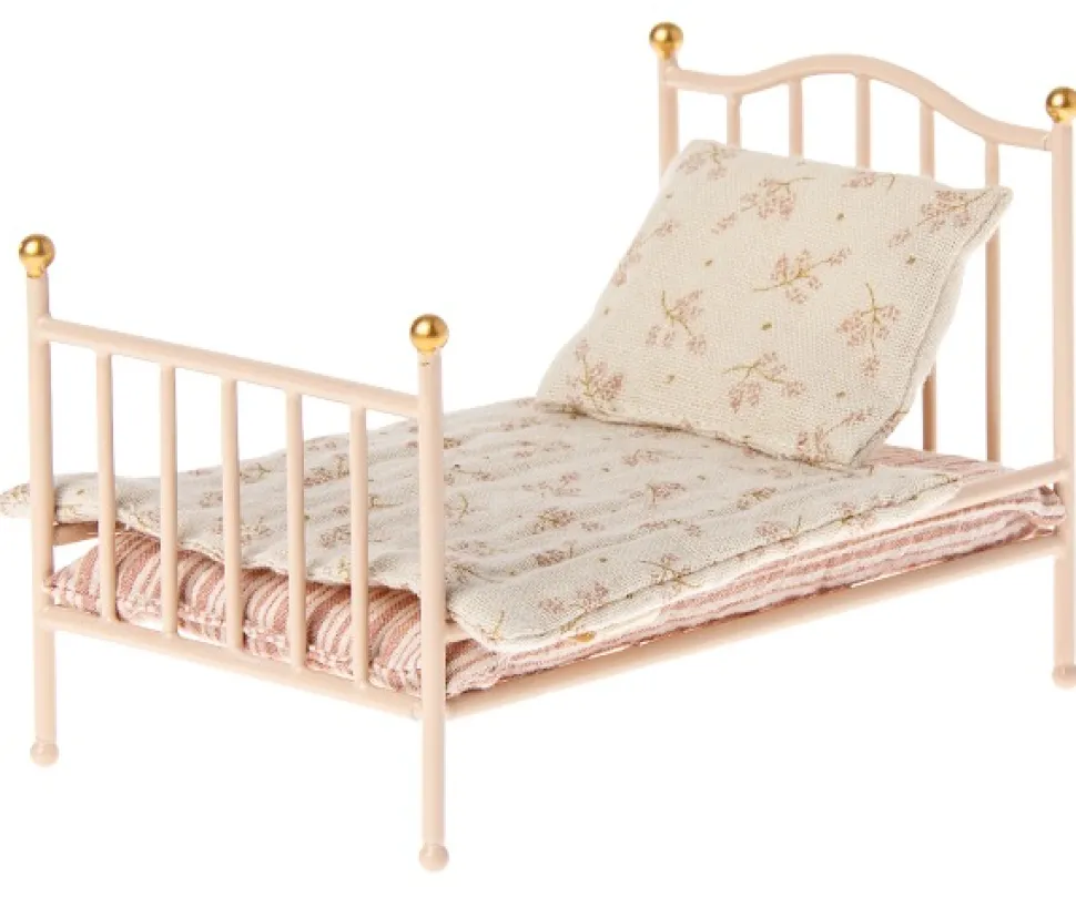 Maileg Vintage Spijlenbed Roze (size Muis)