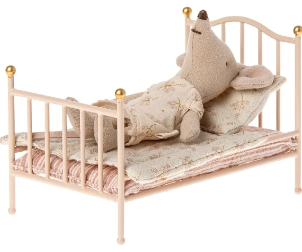 Maileg Vintage Spijlenbed Roze (size Muis)