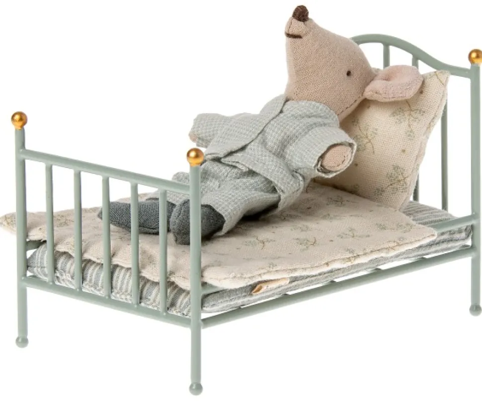 Maileg Vintage Spijlenbed Mint (size Muis)