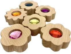 Papoose Toys Gem Counting Flowers, 6 Stuks