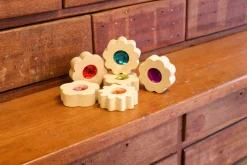 Papoose Toys Gem Counting Flowers, 6 Stuks