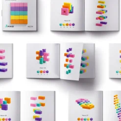 Pixio Magnetische Blokjes 60 Stuks Aanvullende Kleuren Neon