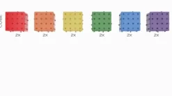 Smartek Magnetische Bouwblokken, 12 Stuks Regenboogkleuren